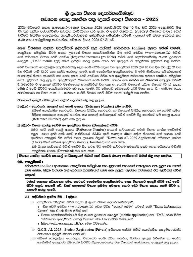 Genaral Instructions Si | PDF