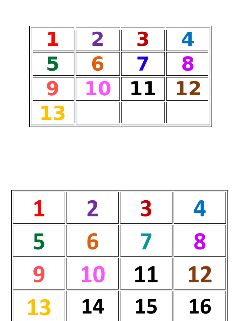 Numbers Print | PDF