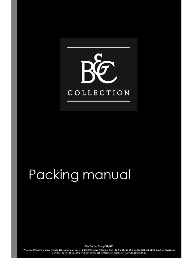 B&C - Packing Manual | PDF | Pulp (Paper) | Printing Materials
