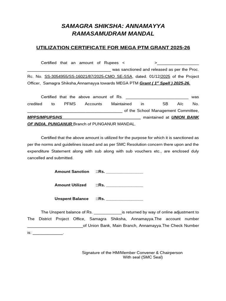 Mega Ptm Grant | PDF