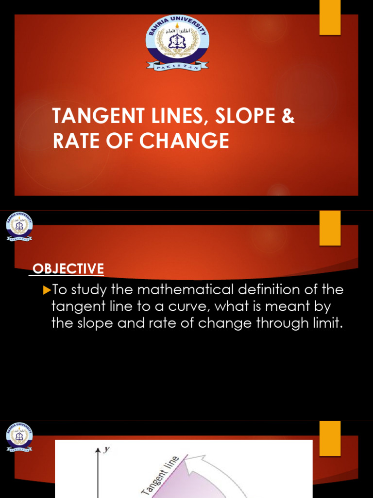 04.Tangent Lines Slope Rate of Change | PDF