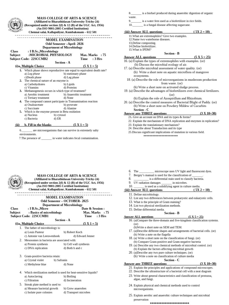 2026 Model Q. Paper | PDF | Bioinformatics | Microorganism
