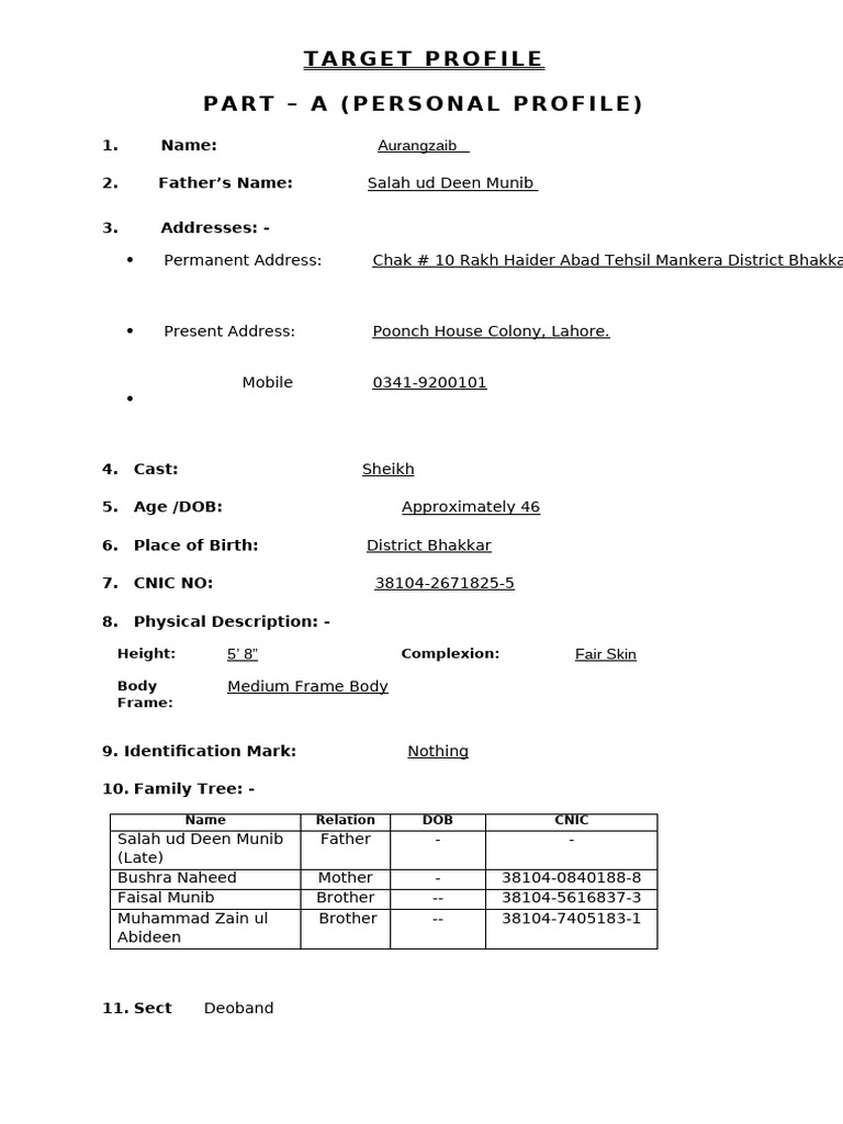Target Profile | PDF
