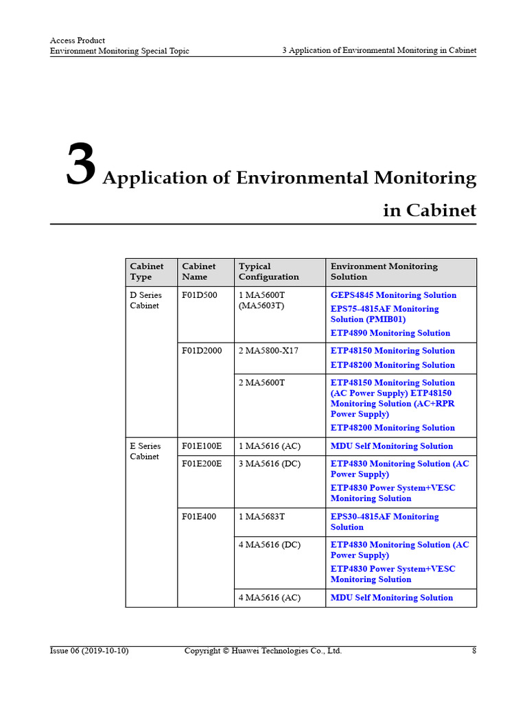 01-03 Application of Environmental Monitoring in Cabinet | PDF | Power ...