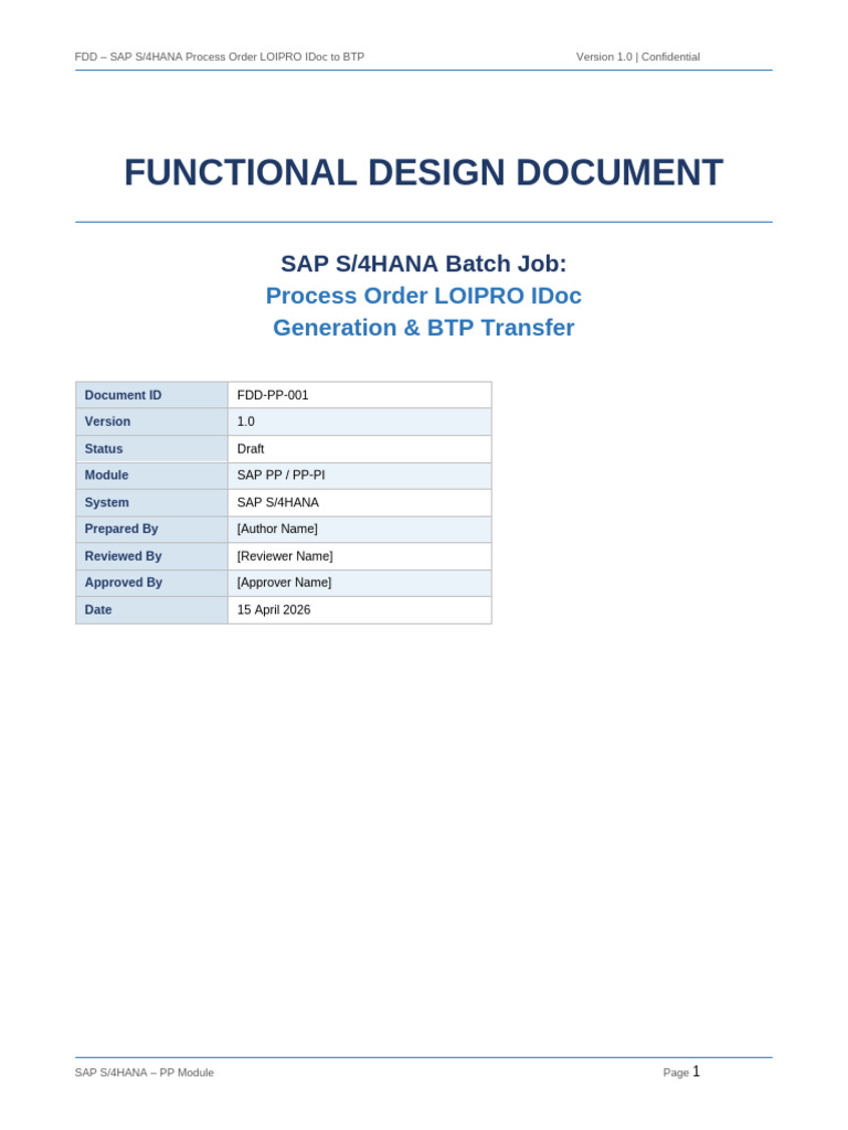 FDD_S4_LOIPRO_IDoc_BTP123 | PDF | Computing | Computer Engineering