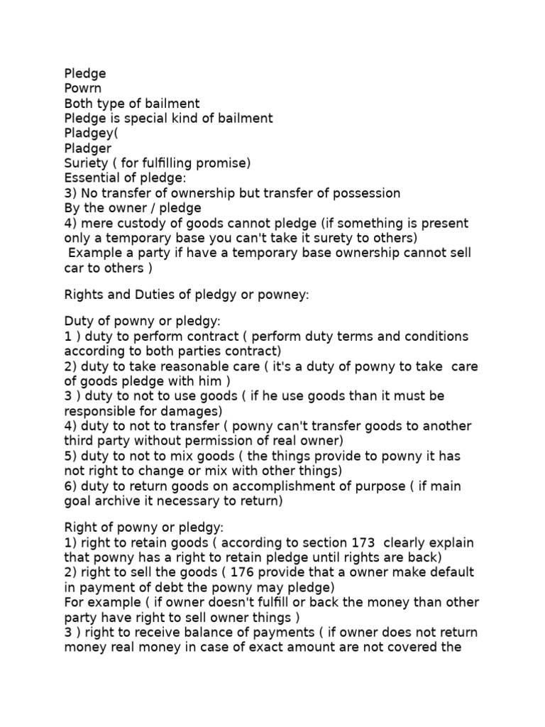 Pledge | PDF