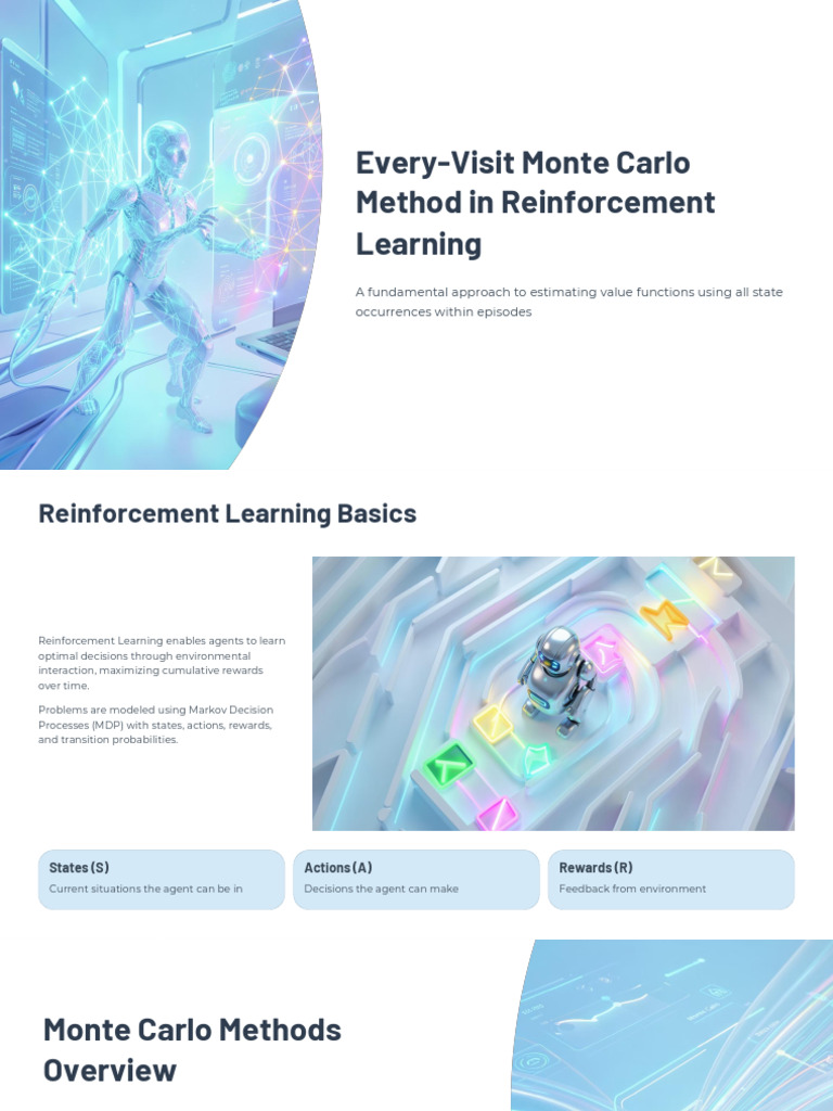 Every Visit Monte Carlo Method in Reinforcement Learning 91 | PDF ...