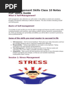 Class 10 Self Management Skills Guide | PDF | Emotional Self Regulation ...
