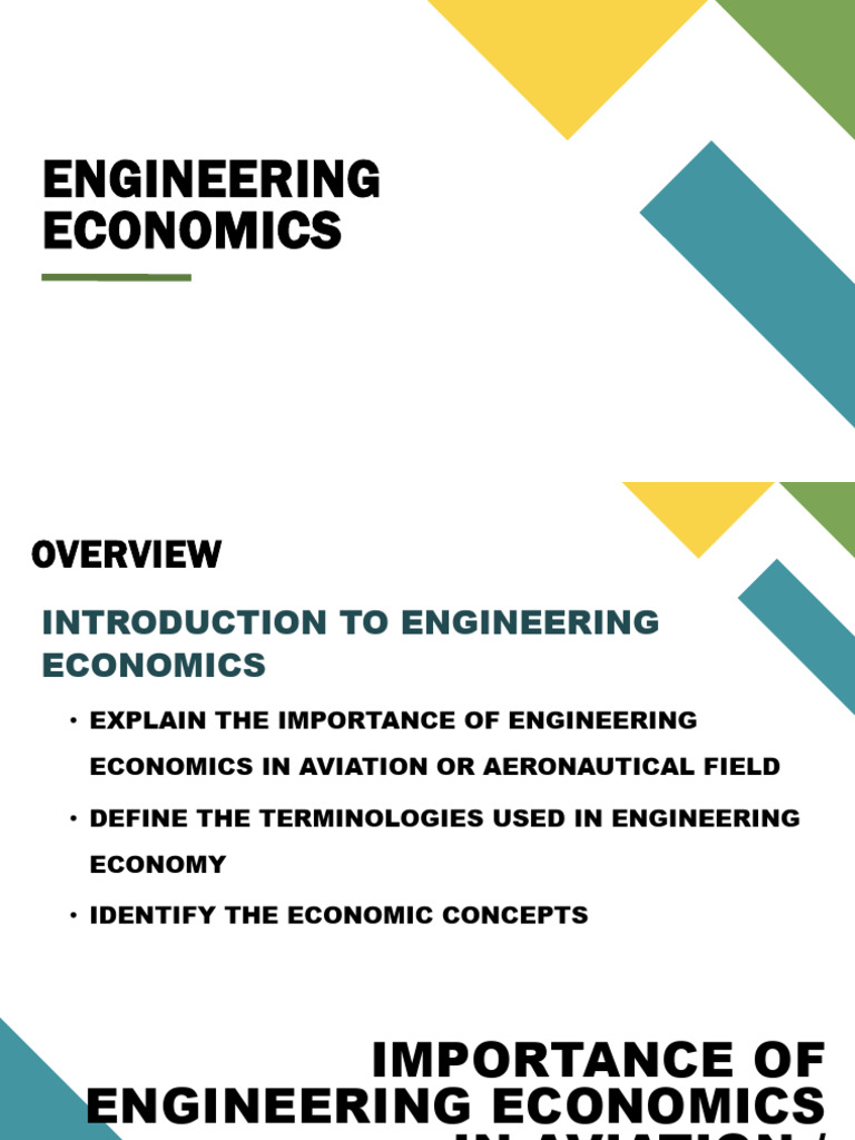 1. Introduction to Engineering Economics | PDF