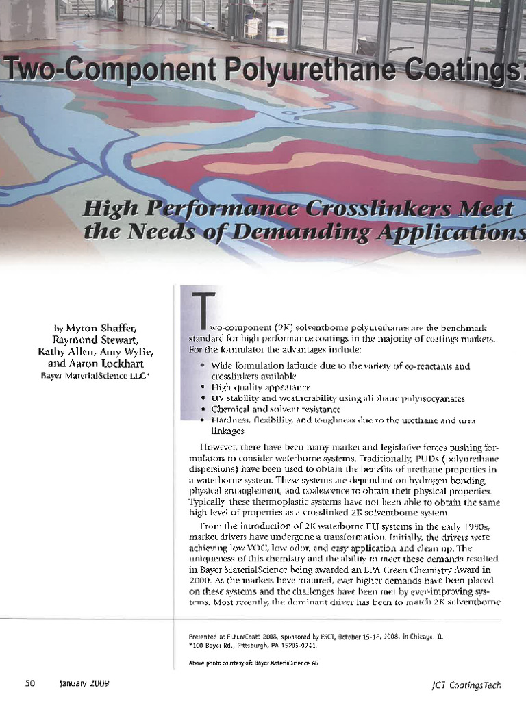 Two Component Polyurethane Coatings High Performance Crosslinkers Meet ...