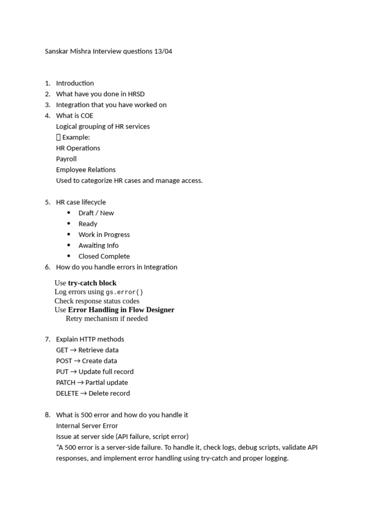 ServiceNow Interview Questions | PDF | Computer Science | Computer ...