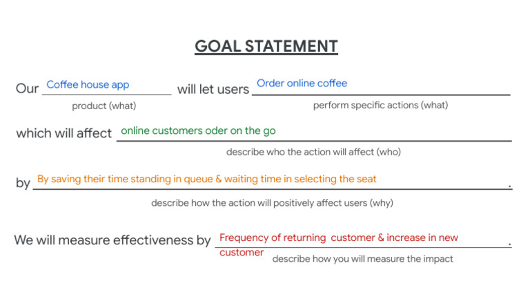 Goal Statement Coffehouse | PDF