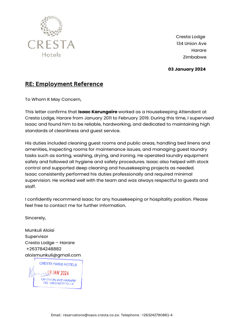Ref Letter | PDF