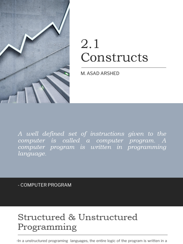 2.1 Constructs.pptx | PDF | C++ | Computer Program