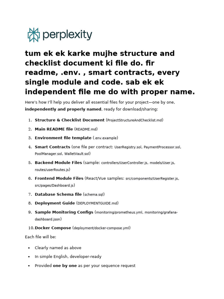 Essential Files for Your Project | PDF