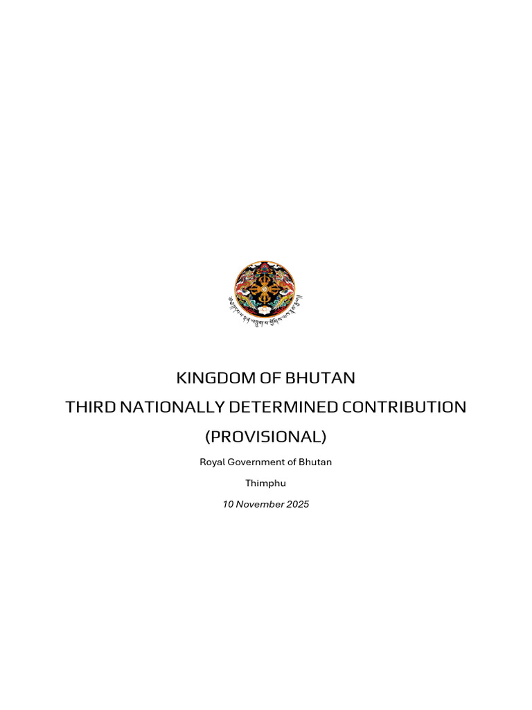 07 CLIMATE RGoB Third NDC Provisional 2025 | PDF | Climate Change ...
