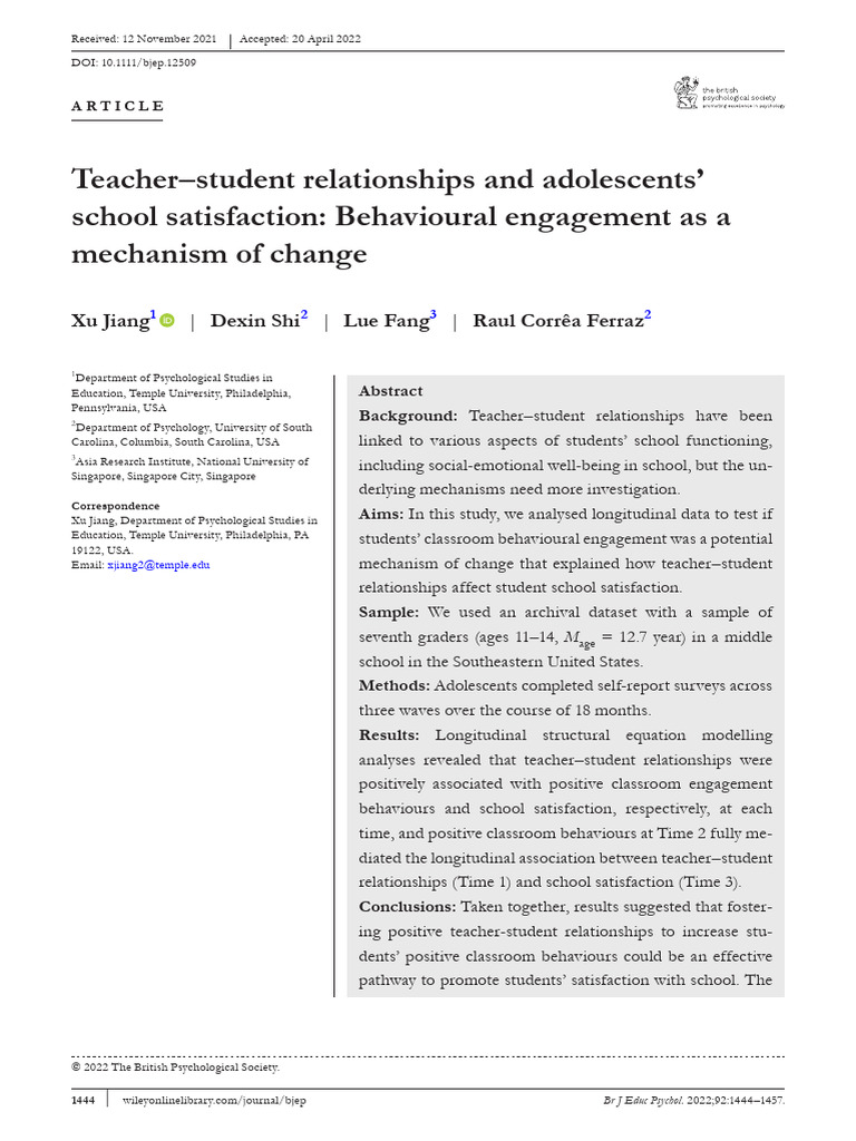 EBSCO-FullText-04_23_2026 | PDF | Attachment Theory | Teachers