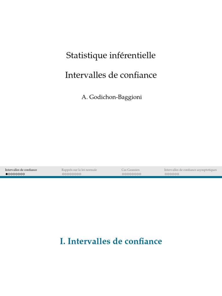 Slides Intervalles L3 | PDF | Intervalle de confiance | Loi normale