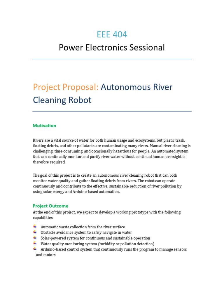 River Cleaning 404 A | PDF | Robot | Robotics
