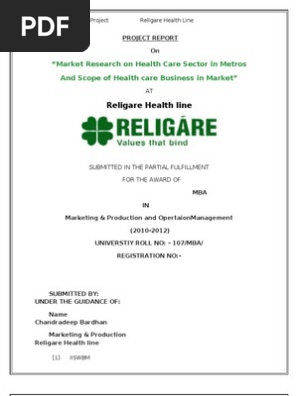 Religare Report Formatted 1 Survey Methodology Healthcare Industry