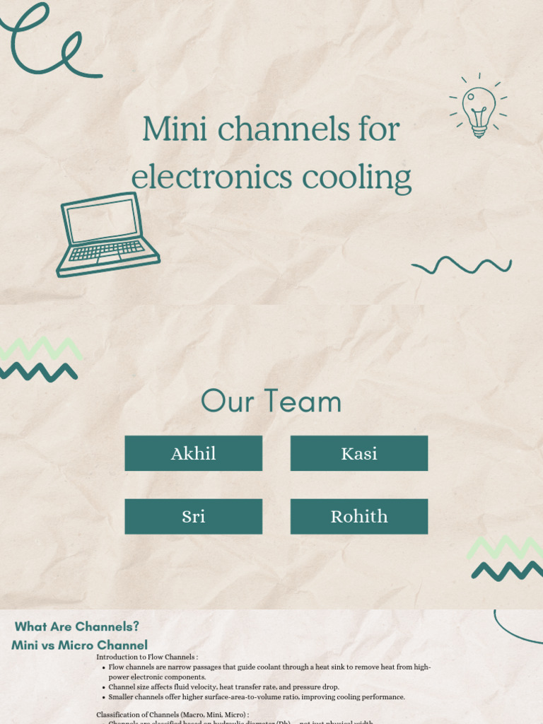 Mini Channels for Electronics Cooling | PDF | Heat Transfer | Pump