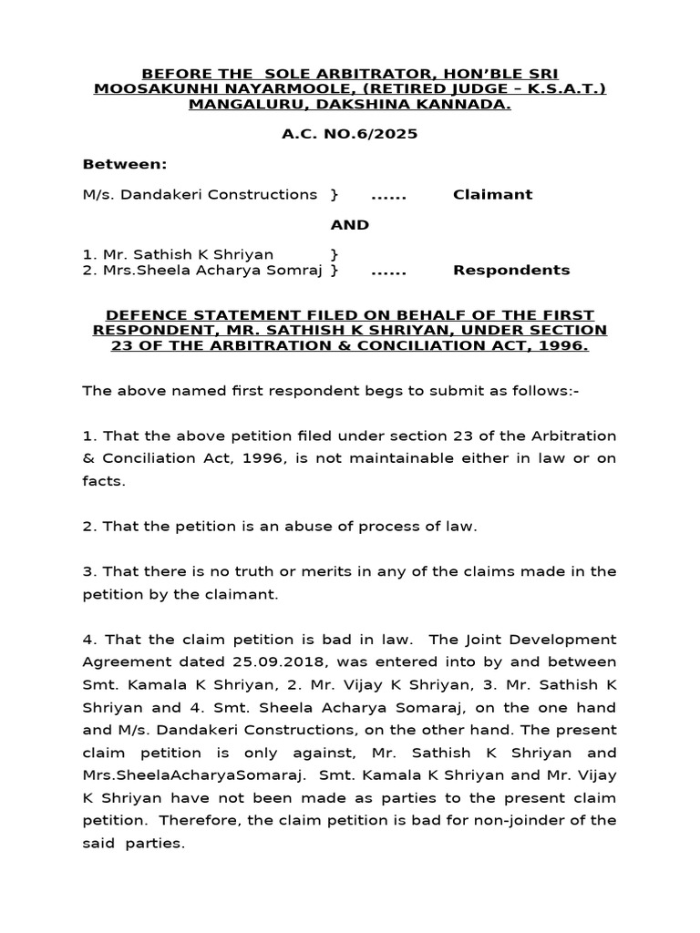 Before the Sole Arbitrator | PDF | Arbitration | Arbitral Tribunal