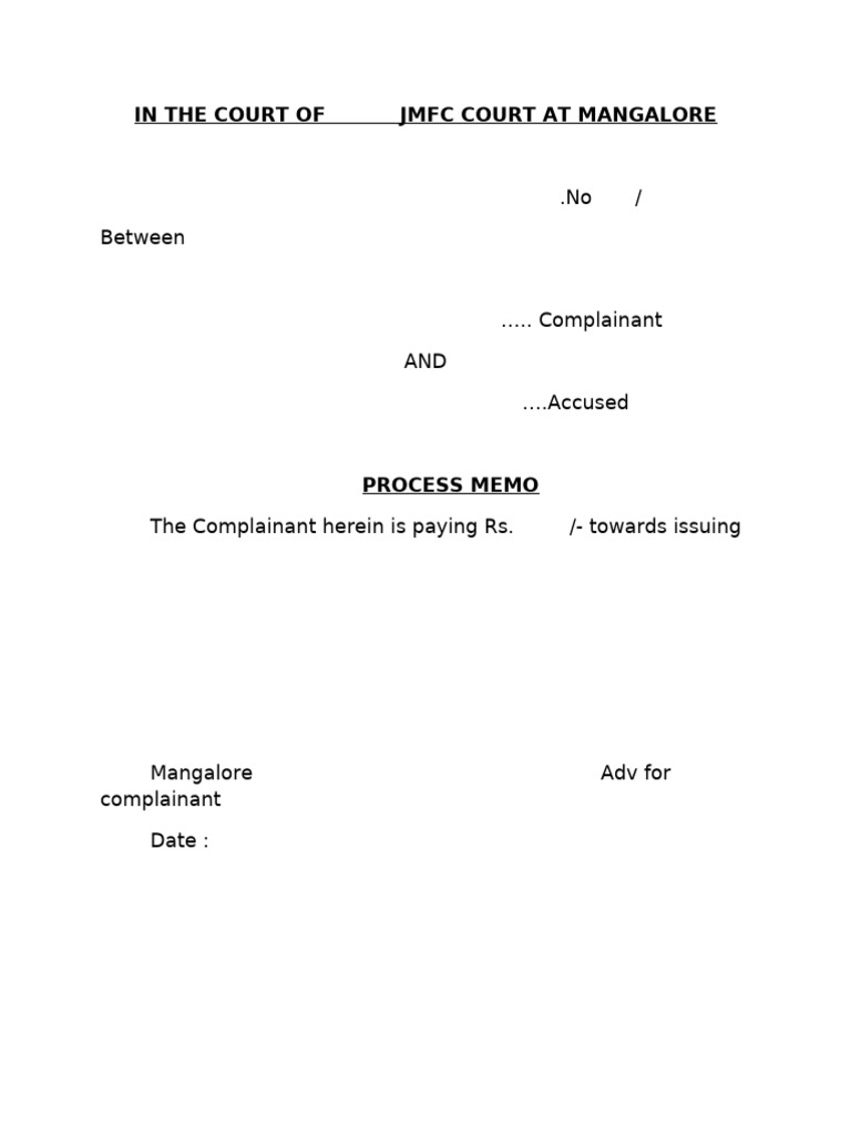 Process Memo | PDF