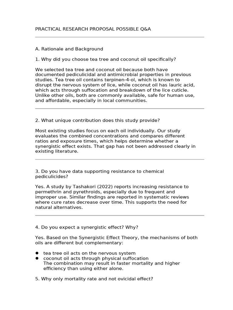 Practical Research Proposal Possible q | PDF | Analysis Of Variance ...