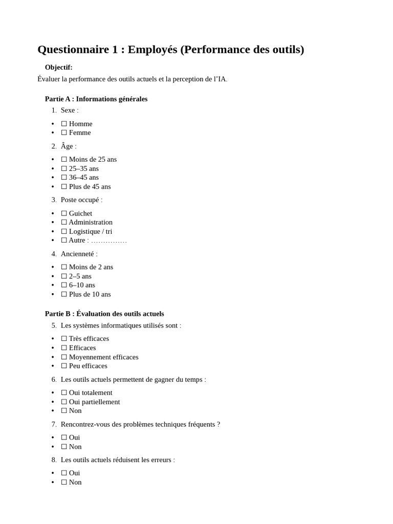 1 Questionnaire (2) | PDF | Intelligence artificielle | Intelligence ...