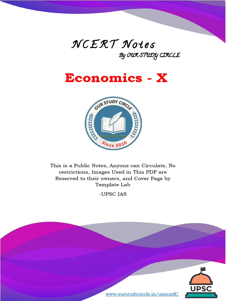 Economics - X Ncert Short Notes | PDF | Banks | Interest
