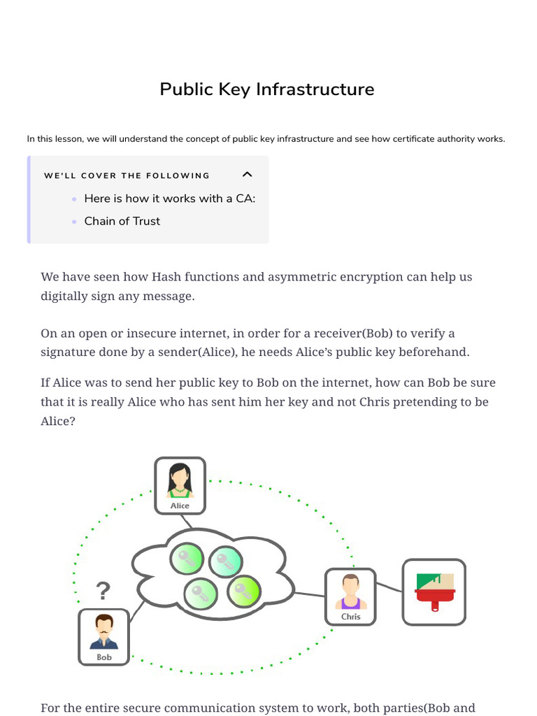13 Public Key Infrastructure | PDF | Public Key Cryptography | Public ...
