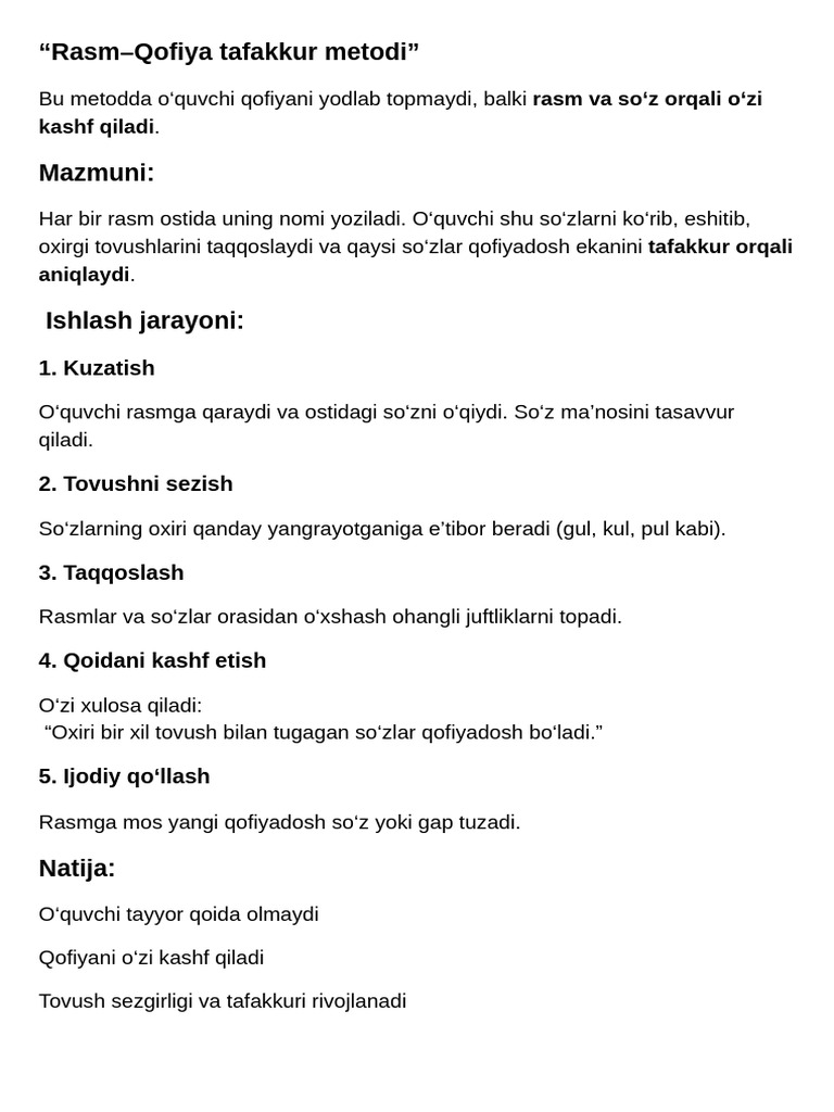 Tovush Sezgirligi Va Tafakkuri Rivojlanadi | PDF
