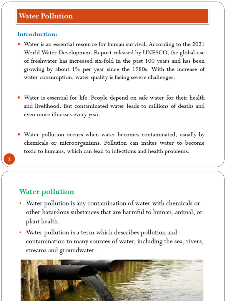 Lecture 3- Water Pollution | PDF | Water Pollution | Water