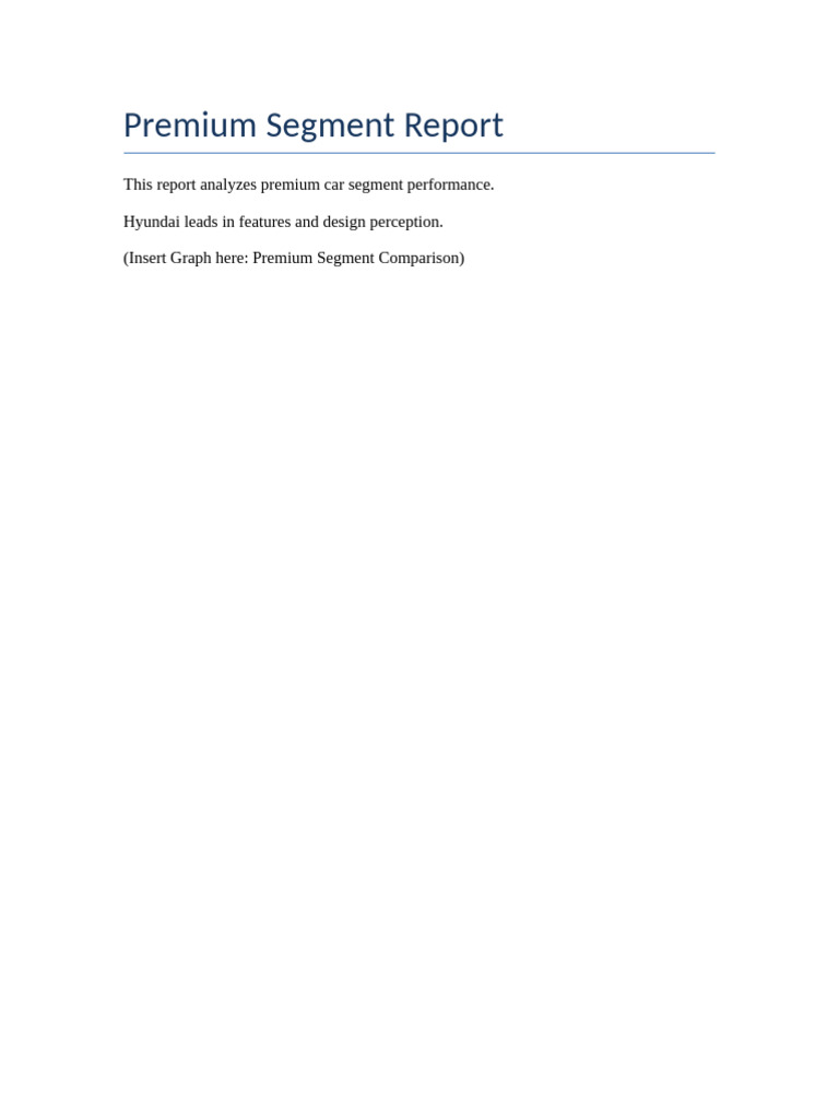 Premium Segment Report | PDF
