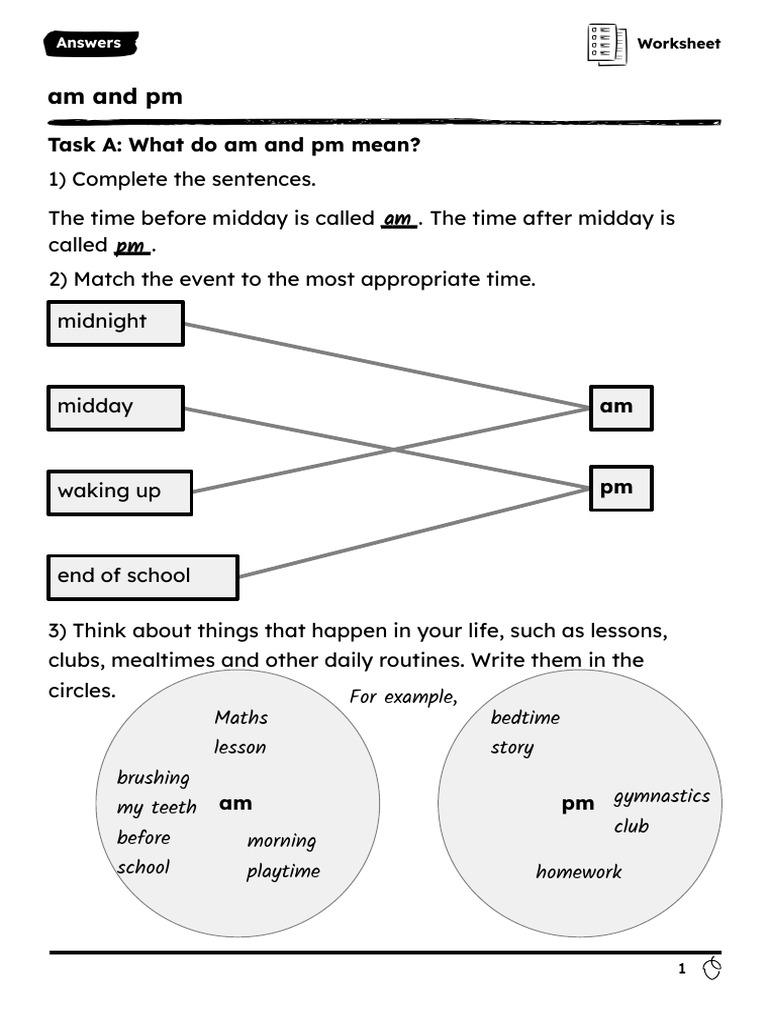 Worksheet Answers | PDF