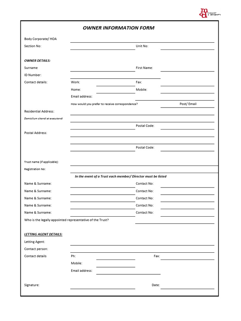 Purchaser Information Form | PDF