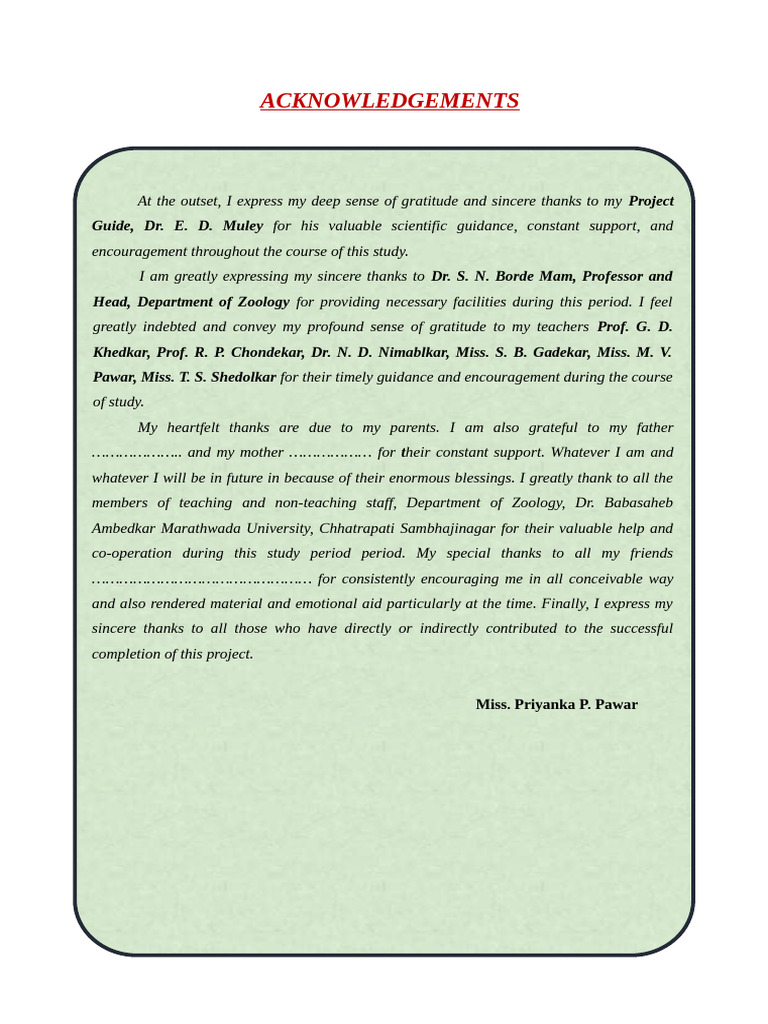 Acknowledgements Rahul | PDF