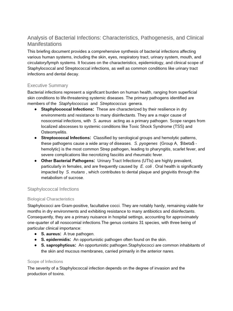 Analysis of Bacterial Infections_ Characteristics, Pathogenesis, And ...