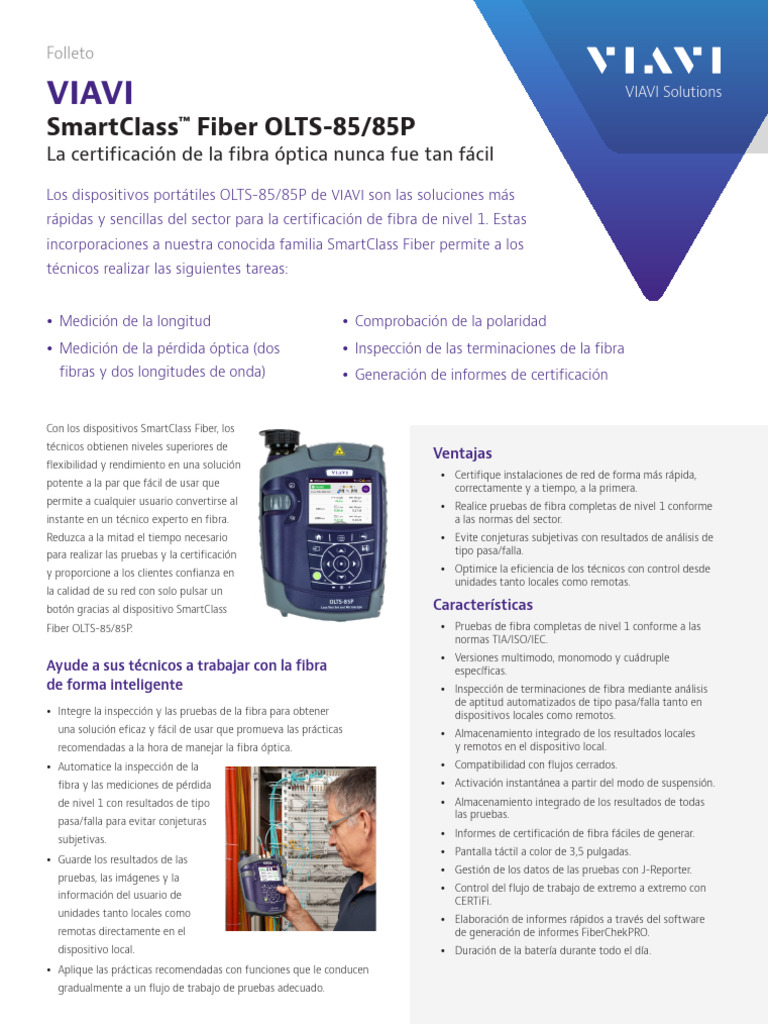 Smartclass Fiber Olts 85 85p Es Folletos Es | PDF | Software | Conector ...