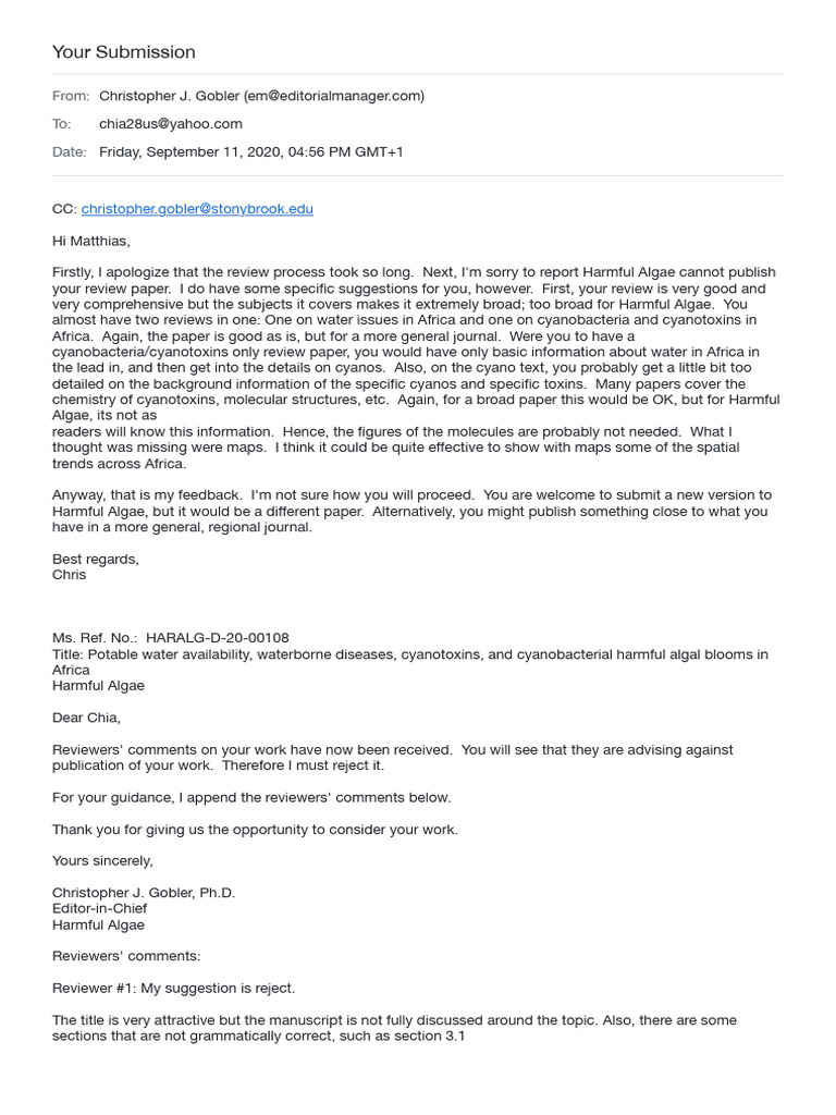 Harmful Algae Decision Letter | PDF