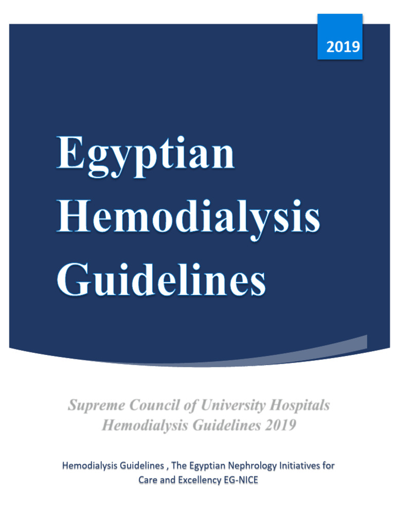 Final HD Guidelines | PDF | Hemodialysis | Medical Specialties