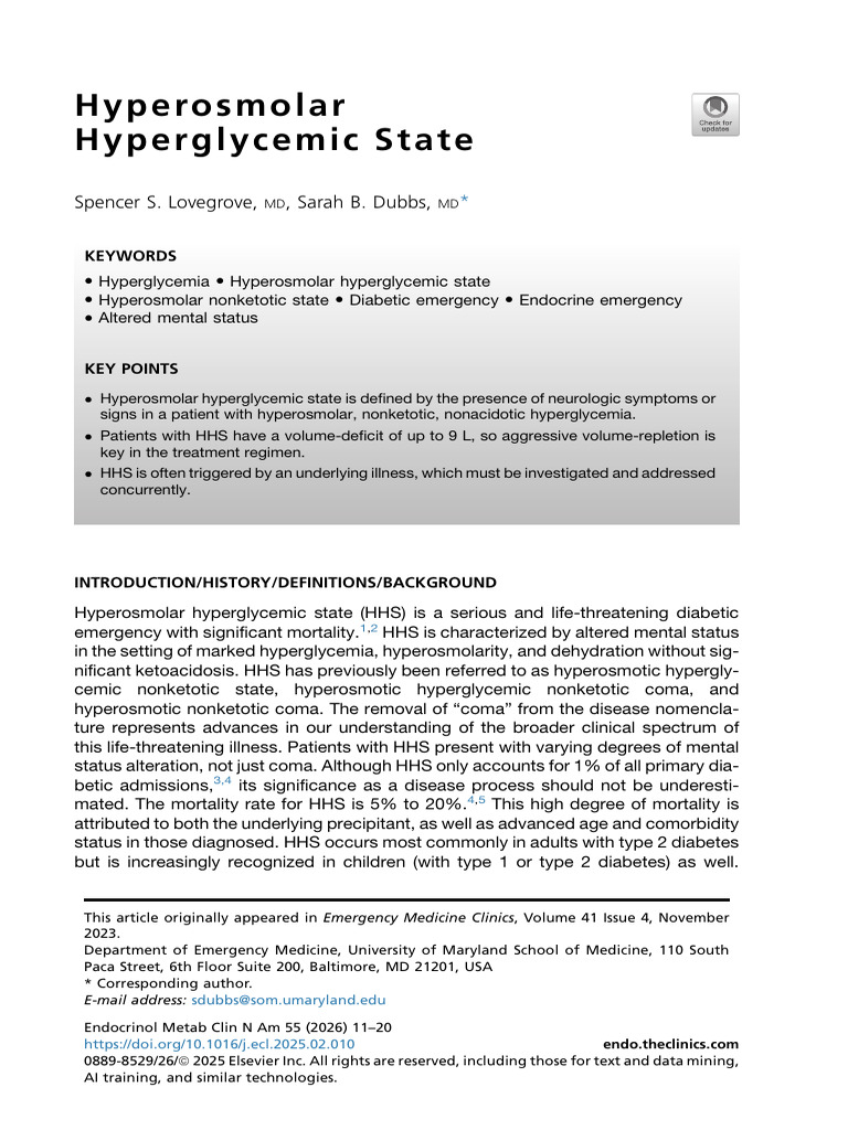 Hhs | PDF | Hyperglycemia | Intravenous Therapy