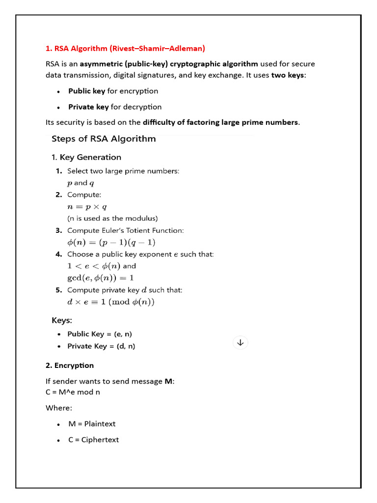 CNS Module -02 | PDF | Public Key Cryptography | Key (Cryptography)