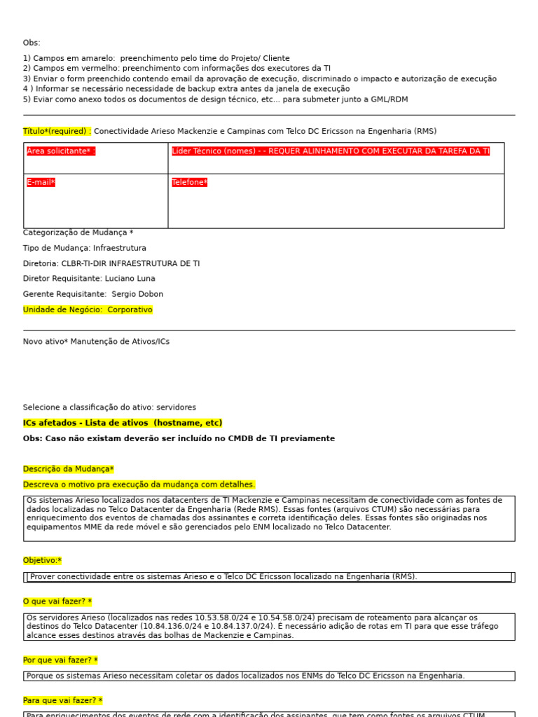 Template - RDM - GML | PDF | Tecnologia da Informação | Servidor ...