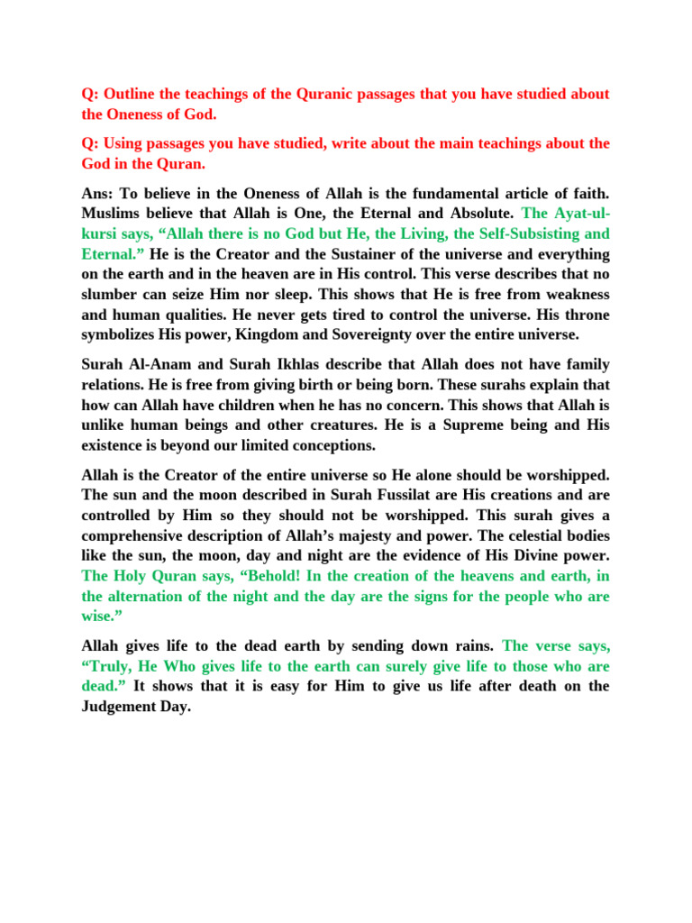 Islamiat | PDF | Prophets And Messengers In Islam | Quran