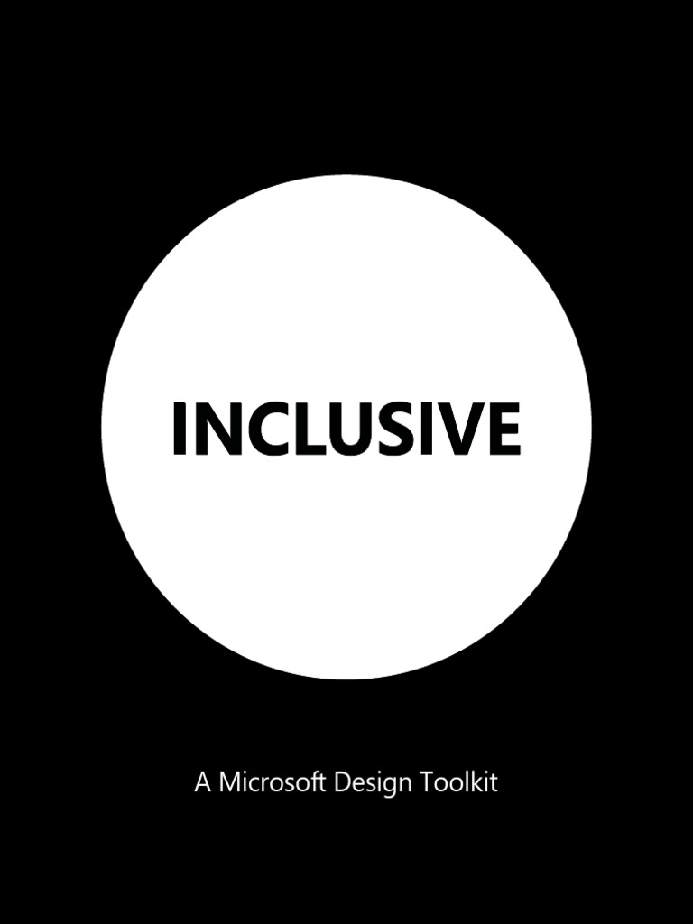 Microsoft-Inclusive Toolkit Manual | PDF | Disability | Usability