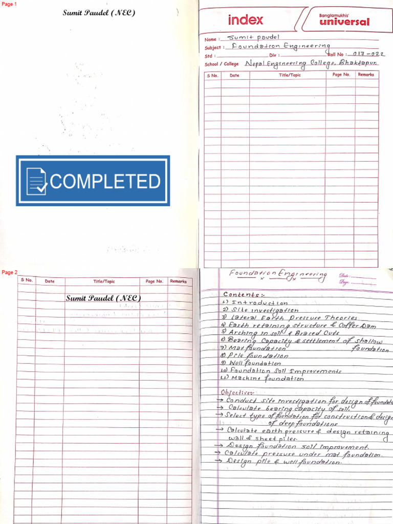Notes of Foundation Engineering by Sumit Paudel (NEC) Final | PDF