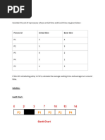FCFS Scheduling Example and Calculations | PDF