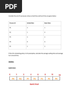 FCFS Scheduling Example and Calculations | PDF