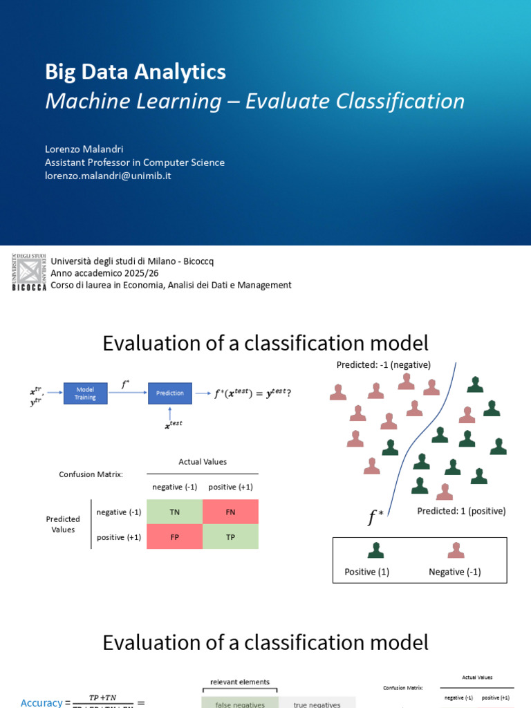 2 Evaluate Classification | PDF | Cross Validation (Statistics ...